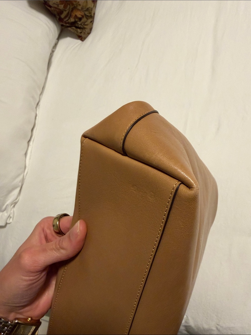 Coach Brooklyn 39 Tan Leather Shoulder Tote - Picture 7 of 16